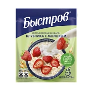 Каша овсяная Быстров клубника с молоком, 40г
