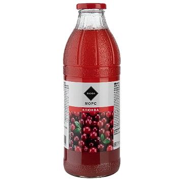 Морс Rioba клюква, 1л, стекло