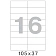 Этикетки самокл. ProMEGA Label BASIC 105х37 мм/16 шт. на лист.А4 (100 л