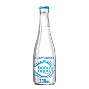 Вода негазированная питьевая BONA AQUA 0,33 л, стеклянная бутылка, 2418801