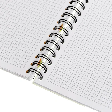 Бизнес-тетрадь 140л,кл,А4,SPIRAL BOOK Салатовый,евросп,обл.пл,раздел.84102