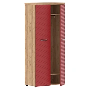 Гардероб TLCW 85 Красный/Дуб Бофорд Z 854х452х1968 TORR LUX