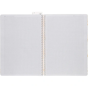 Бизнес-тетрадь WAVES А4 100л. ATTACHE клет,спир,пласт,заклад,цв.оранжевый