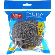 Губка для посуды OfficeClean, большая, металлическая, спиральная, 1шт., 8*7см (50г)