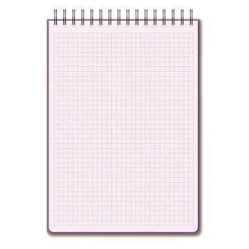 Блокнот А5,60л,кл,спир,пласт.обл,тонир.бл. Attache Bright colours Сиреневый