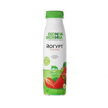 Йогурт питьевой Эконива с клубникой 2.5%, 300г