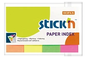 Закладки самокл. индексы бумажные Stick`n 21205 20x50мм 4цв.в упак. 50лист