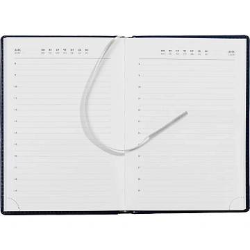 Ежедневник недатированный синий, А5, 148x218, 352стр, Agenda