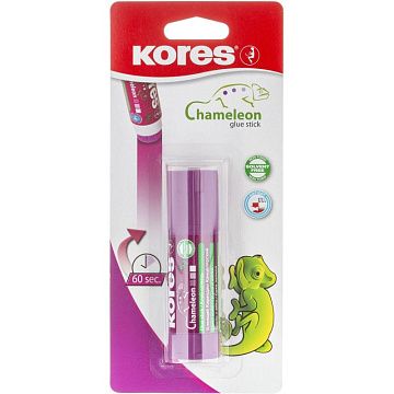 Клей-карандаш 15г KORES Chameleon (исчезающий цвет) 16511