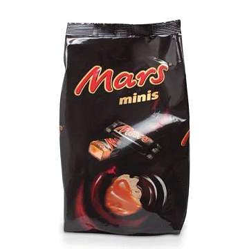 Батончики шоколадные мини MARS 'Minis' с нугой и карамелью в молочном шоколаде, 182 г, 2261