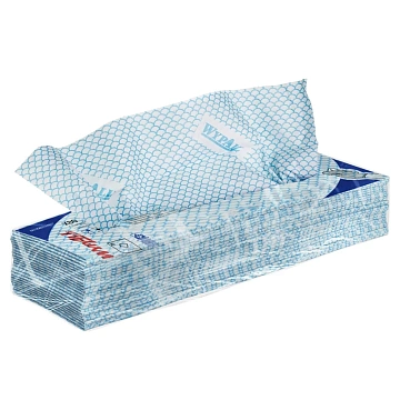 Протирочные салфетки Kimberly-Clark WypAll Х80 7565, листовые, 25шт, 1 слой, синие