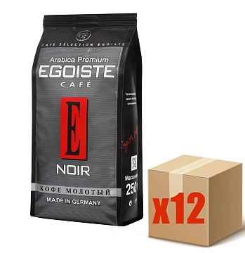 Кофе Egoiste Noir молотый, 250г x 12 шт