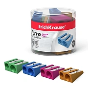 Точилка ErichKrause Ferro Color Plus, металлическая, два отверстия, цвет ассорти