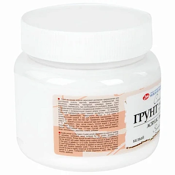 Грунт акриловый 'Сонет', белый, баночка 500 мл, Невская Палитра, 2124915