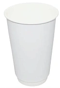 Стакан одноразовый DW16 белый, 473мл, бумажный, для горячих напитков, 17шт/уп