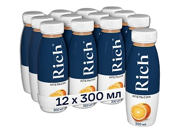 Нектар Rich апельсиновый, 300мл x 12 шт