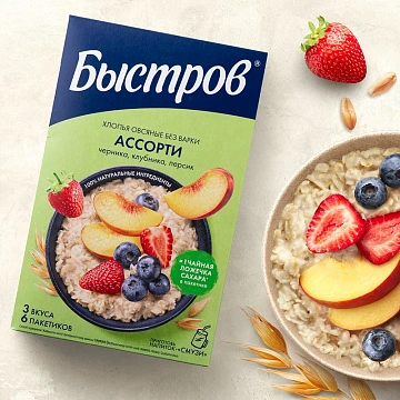 Каша Быстров Пребио ассорти, 6шт x 40г