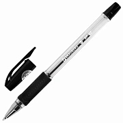 Ручка шариковая BRAUBERG 'BP-GT', ЧЕРНАЯ, корпус прозрачный, евронаконечник 0,7 мм, линия письма 0,35 мм, 144006