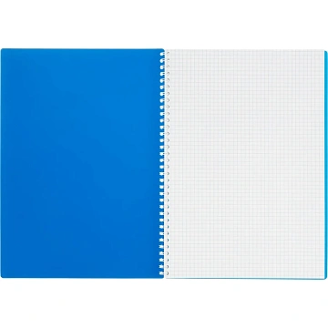 Бизнес-тетрадь А4 96л. Attache Economy, гребень,пласт.обл,синий, клетка