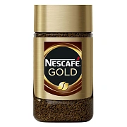 Кофе молотый в растворимом NESCAFE (Нескафе) 'Gold', сублимированный, 47,5 г, стеклянная банка, 0483