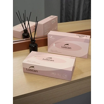 Салфетки косметические Luscan 2сл белые 100шт/уп_СПБ