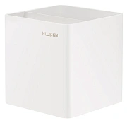 Подставка Deli ENS011WHITE Nusign 2отд. для письменных принадлежностей 84х84х86мм белый пластик