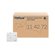 Туалетная бумага листовая Tellus (tork) Universal T3 1 слой, 250 листов, белая, 114272