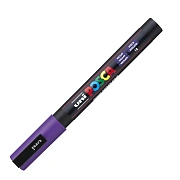 Маркер акриловый Uni Posca PC-3M фиолетовый, 0.9 - 1.3 мм, круглый