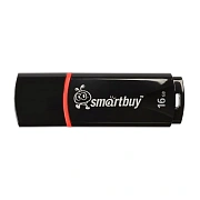 Флеш-диск 16 GB, SMARTBUY Crown, USB 2.0, черный, SB16GBCRW-K