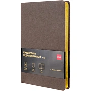 Ежедневник недатированный Deli Elegant, A5,136л,золотой обрез CN143-Brown