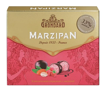 Конфеты Grondard марципановые с малиной, 126г