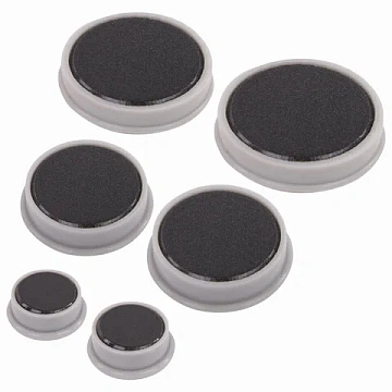 Магниты МОЩНЫЕ, НАБОР 20 мм - 2 шт., 30 мм - 2 шт., 40 мм - 2 шт., серые, BRAUBERG 'SUPER', 237481