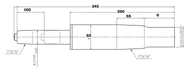 Газлифт 100/200, класс 3, хром