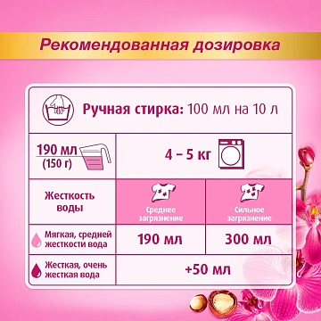 Стиральный порошок Лоск Ароматерапия Орхидея и масло макадамии 18 стирок, 2.7кг