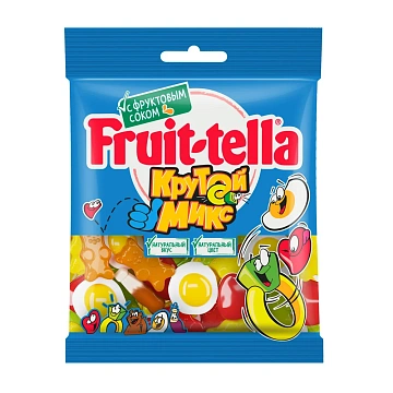 Мармелад жевательный Fruittella Крутой микс с фруктовым соком, 70г