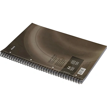 Бизнес-тетрадь 100л,кл,А4,LightBook,спираль,обл.корич,блок белый 70г/м