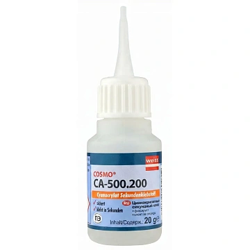 Супер клей 20 г COSMOFEN CA-12 цианоакрилат, флакон дозатор, супер фиксация, CA 500.200 (20), CA 500.200(20)