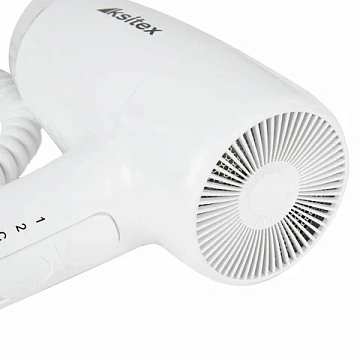 Фен для волос настенный KSITEX F-1800 W, 1800 Вт, пластик/металл, 2 скорости, белый