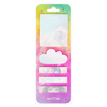 Флажки-закладки и самоклеящиеся блоки в наборе MESHU 'Kawaii dreams', 20л., европодвес