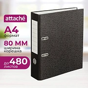 Папка-регистратор мрамор ,80 мм Элементари, б/мет уголков,бум./бум.,черн