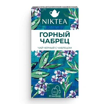Чай NIKTEA 'Горный Чабрец' черный, 25 пакетиков в конвертах по 2 г, TALTHA-DP0055