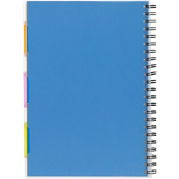 Бизнес-тетрадь 140л,кл,А4,SPIRAL BOOK Синий,евроспир,обл.пласт,раздел.84101
