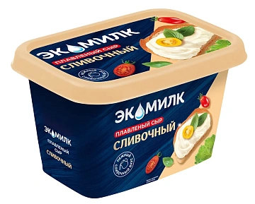 Сыр плавленый Экомилк сливочный 55%, 350г
