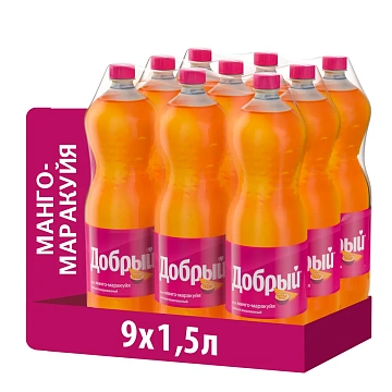 Напиток Добрый Манго-маракуйя газированный, 1.5л