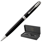 Ручка шариковая PARKER 'Sonnet Core Matt Black CT', черный матовый лак, палладий, черная, 1931524