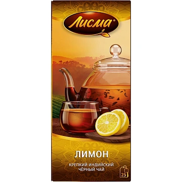 Чай Лисма Крепкий, черный, 25 пакетиков
