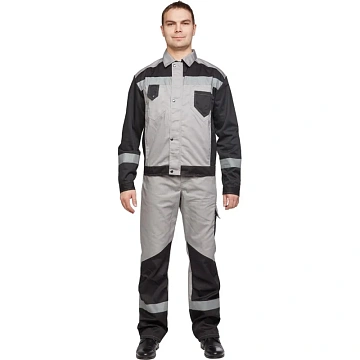 Костюм летний муж л21-КБР сер/чер(р.64-66) 170-176 (серия Л)