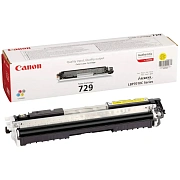 Картридж лазерный CANON (729Y) LBP7010C/7018C, желтый, ресурс 1000 страниц, оригинальный, 4367b002