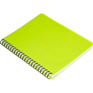 Бизнес-тетрадь А5,96л,кл,спир,пластик,тон.бл. Attache Bright colours Лайм
