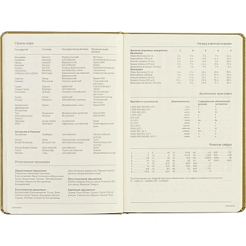 Ежедневник недатированный золото, MEGAPOLIS А5, 142х214мм,320стр.3-281/08
